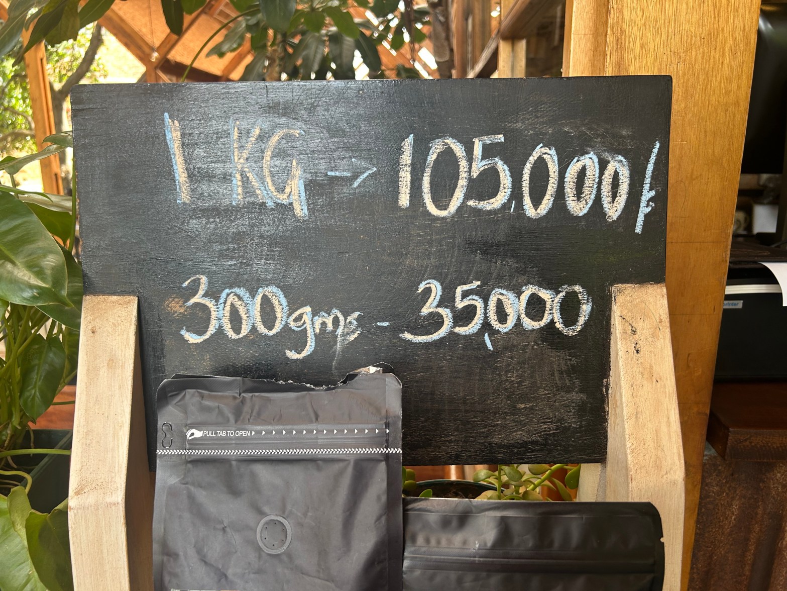 A picture of coffee prices